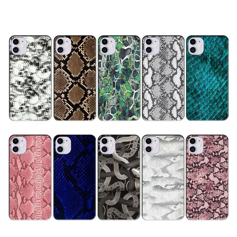 

FFboost design Snakeskin pattern case coque fundas for iphone 11 PRO MAX X XS XR 4S 5S 6S 7 8 PLUS SE 2020 cases cover