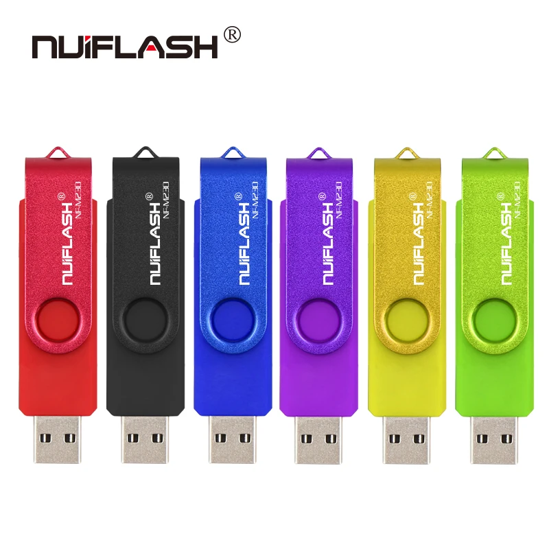 Nuiflash USB флэш-накопитель OTG высокоскоростной накопитель 64 ГБ 32 ГБ 16 ГБ 8 ГБ 4 ГБ внешний накопитель двойное применение микро USB накопитель
