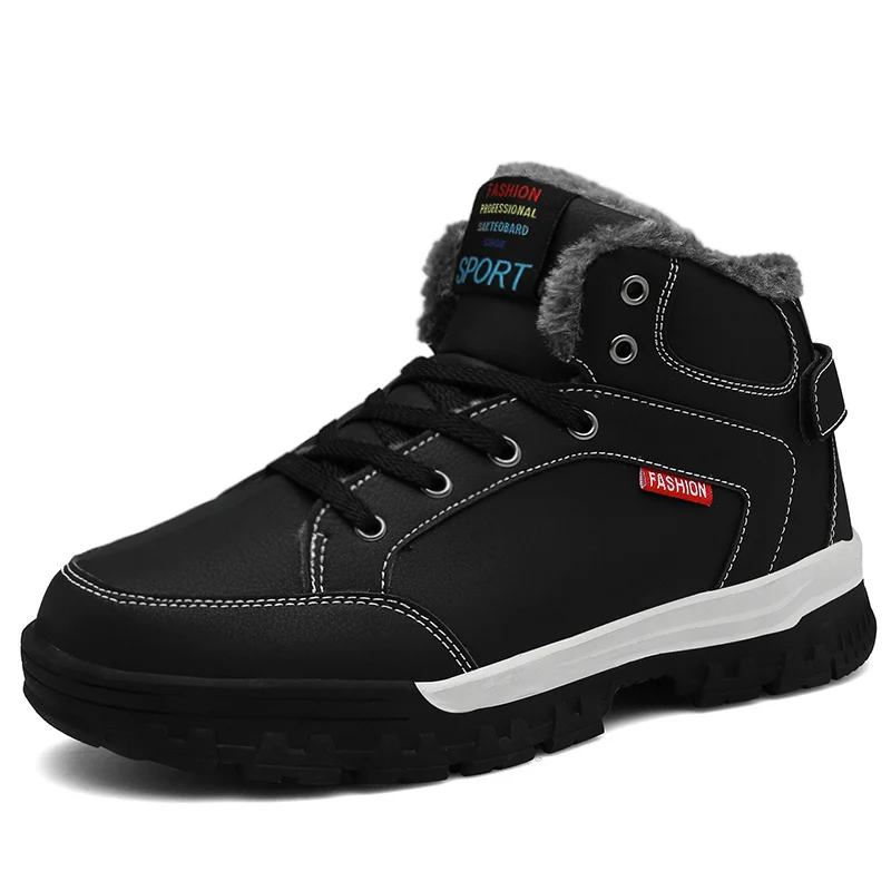 

Men Hiking Shoes Men Winter Sneakers Warm High-top Boots Outdoor Trekking Shoes Antiskid Sport Shoes Men Plus Size 46 QDd-Q777