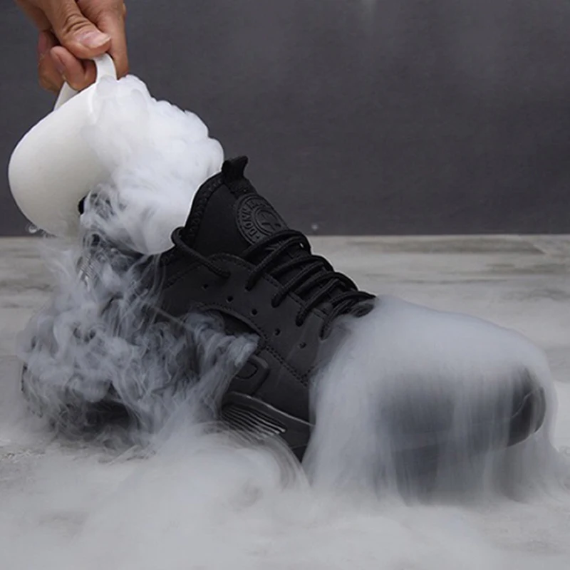 Men non-slip work safety shoes Work boots With steel toe cap Anti-smashing Safety shoes men shoes