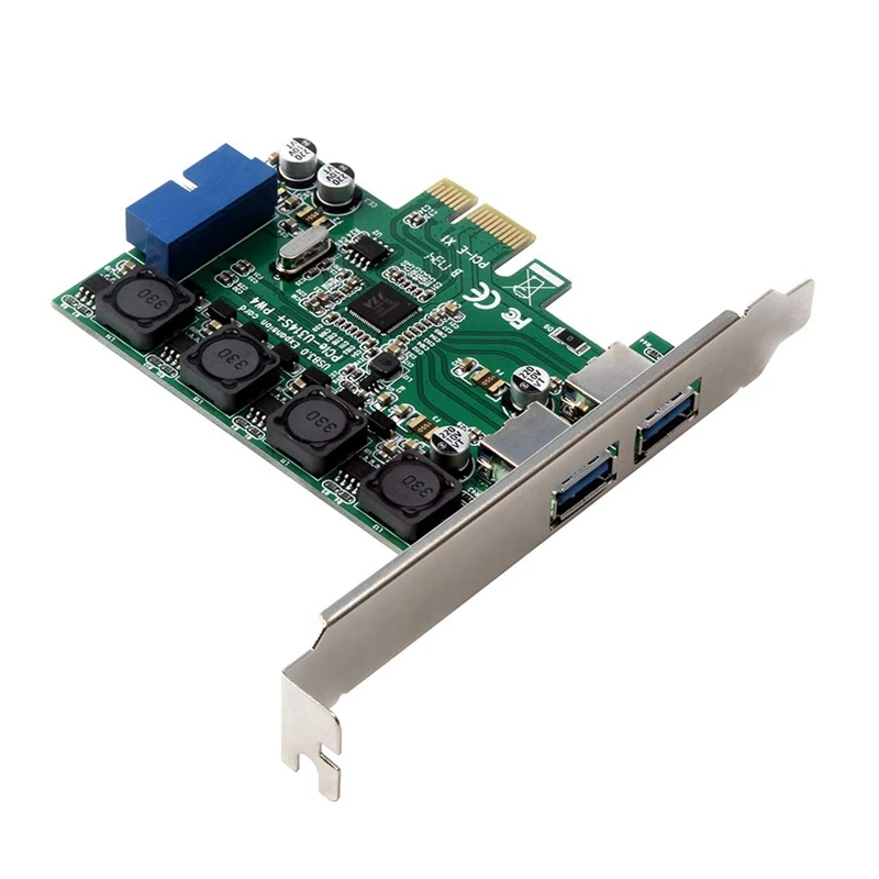 Высоко-Скорость 2-Порты и разъёмы Usb 3,0 19-Pin к Pci-E карта расширения адаптер PCI Express конвертер карты для настольных ПК