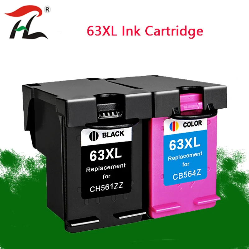 YLC 2PK для hp 63XL 63 восстановленные чернильные картриджи Deskjet 1110 1112 2130 2131 2132 2133 2134 3630