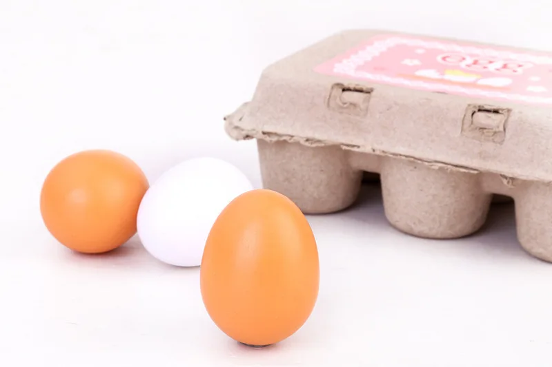 Детские деревянные Diy игрушки Моделирование курица утка набор яиц для массажа 6 костюмы Семейные игры раннее образование блоки