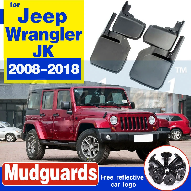 4 шт. передние + задние брызговики для JEEP WRANGLER JK 2008 2018 Брызговики от грязи 2015 2014 2013