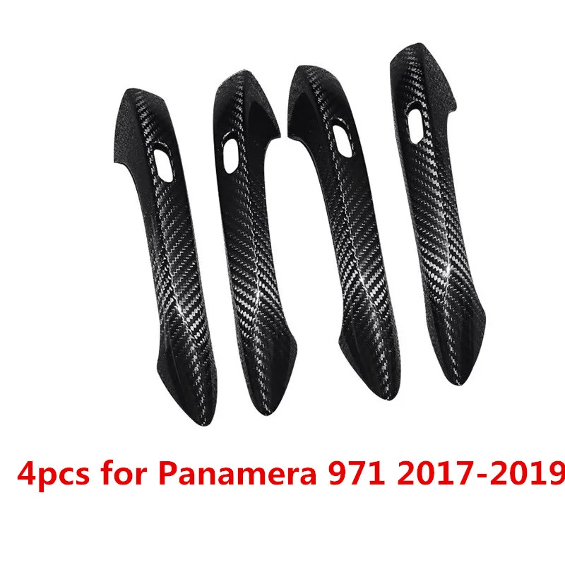Углеродное волокно внешней двери автомобиля ручка крышки Литье отделка для Porsche 718 Cayenne Macan Panamera стиль - Цвет: For Panamera