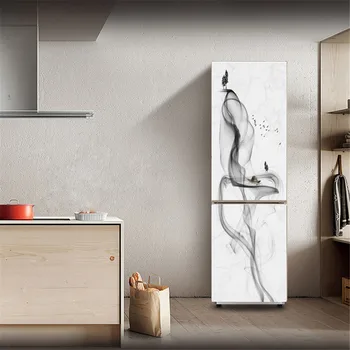 

3D Fridge Sticker Door Cover Kitchen Decor Dandelion Filament Math Formula Flamingo Vinyl Removable Refrigerator Stickers Mural