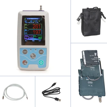 

ABPM50 24 hours Ambulatory Blood Pressure Monitor Holter BP Monitor with Free software Vital Signs NIBP SPO2 PR Pulse Rate Mete
