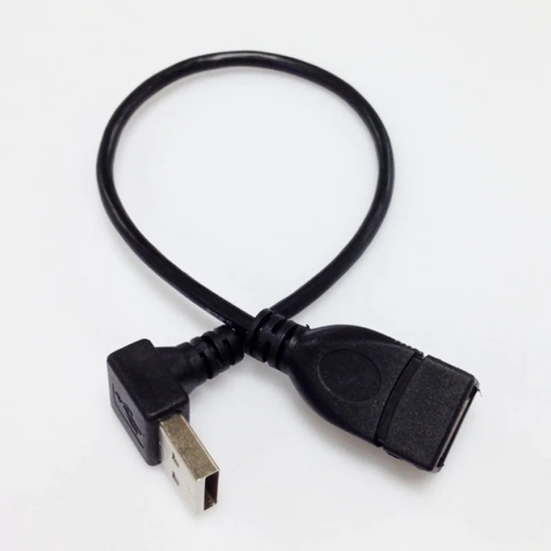 Кабель-удлинитель USB2.0 от штекера к гнезду 25 см 90 градусов локоть удлинительная линия от штекера к матери