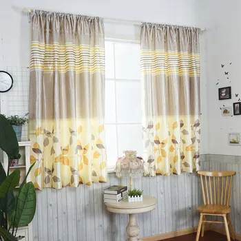 

2 PCS Vines Leaves Tulle Door Window blackout Curtain Drape Panel Sheer Scarf Valances curtains curtains for living room bedroom