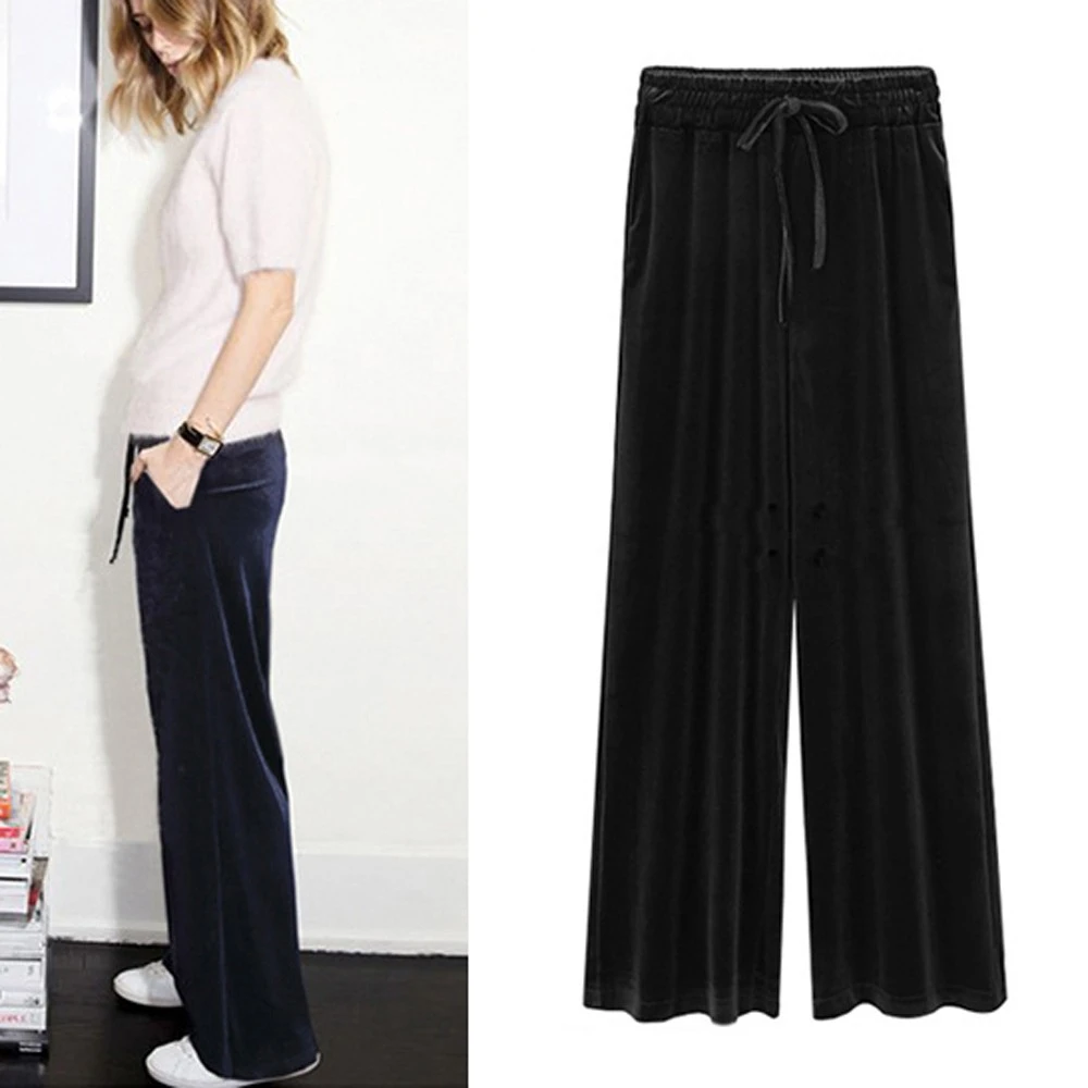 velvet palazzo pants plus size