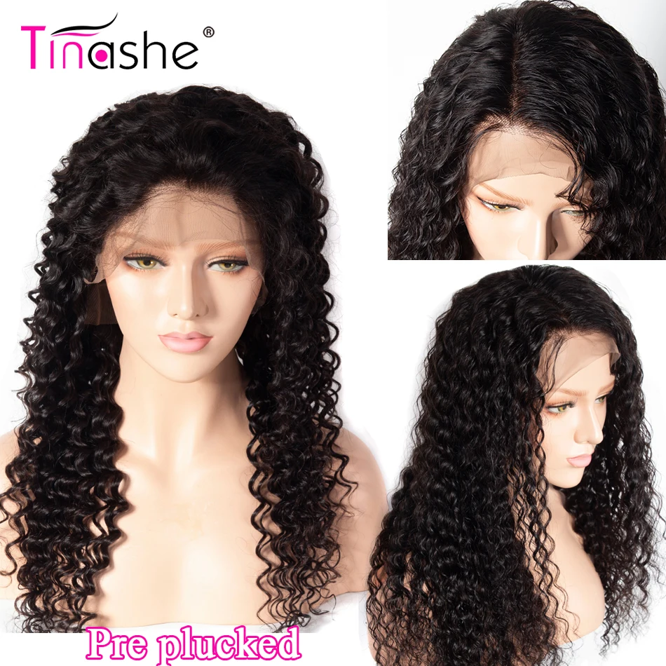 Tinashe Brazilian Deep Wave Wig 200 Density Hd Transparent Lace Wigs Remy Lace Front Human Hair Wigs 360 Frontal Wig