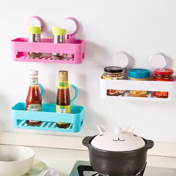 

Household Bedroom Suction Cup Corner Shower Shelf Bathroom Shampoo Shower Shelf Holder Kitchen Storage Rack Organizer