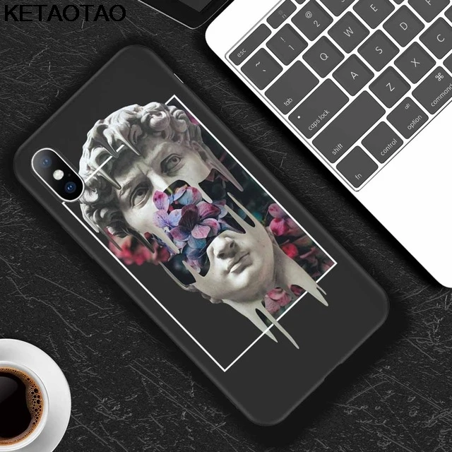 Серый KETAOTAO Абстрактное Искусство статуя в для samsung galaxy S4 S5 S6 S7 S8 S9 S10 edge Note чехол Мягкий ТПУ резиновый силиконовый - Цвет: Серый
