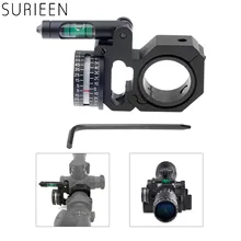 Тактический индикатор угла градусов, уровень пузырьков, подходит для 25,4 мм/30 мм, трубчатые кольца, крепления для охотничьей оптической винтовки, прицел