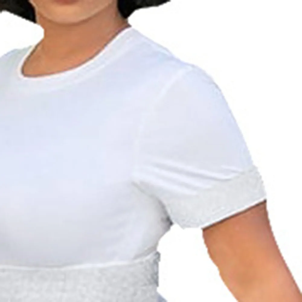 Белое Кружевное лоскутное модное женское платье из двух частей с коротким рукавом и круглым вырезом, повседневное прямое платье+ юбка в стиле ампир