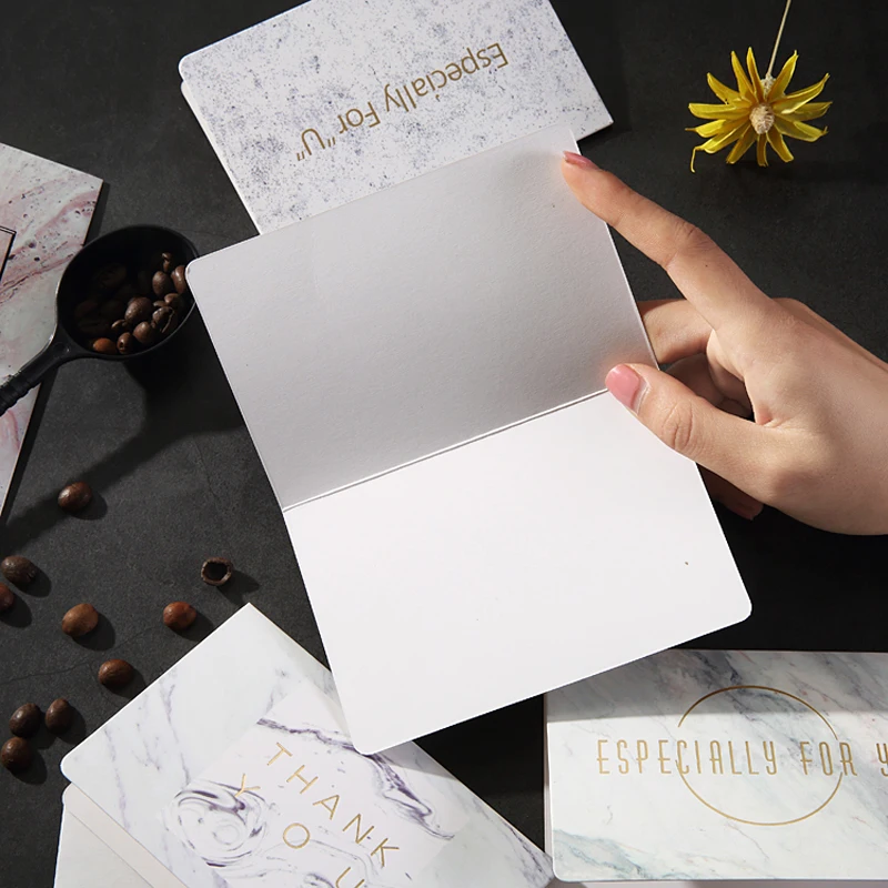  1pcs Birthday Marble Grain Invitations Postcards Festival Greeting Card For Wedding Party - 4.00045E+12