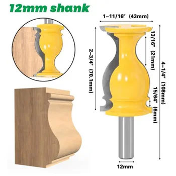 

Workshop Router Bits Tool Parts 1/2inch / 12mm Shank Milling Woodworking