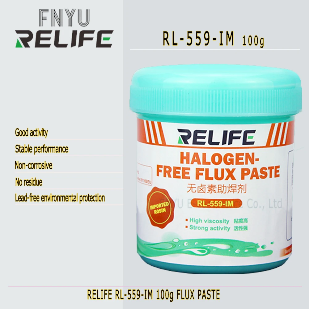 Relife Rl 559 Im 100g Pcb Smd Bga Flux Lead Free And Halogen Free Environmentally Friendly No Clean Rosin Solder Paste Solder Welding Fluxes Aliexpress