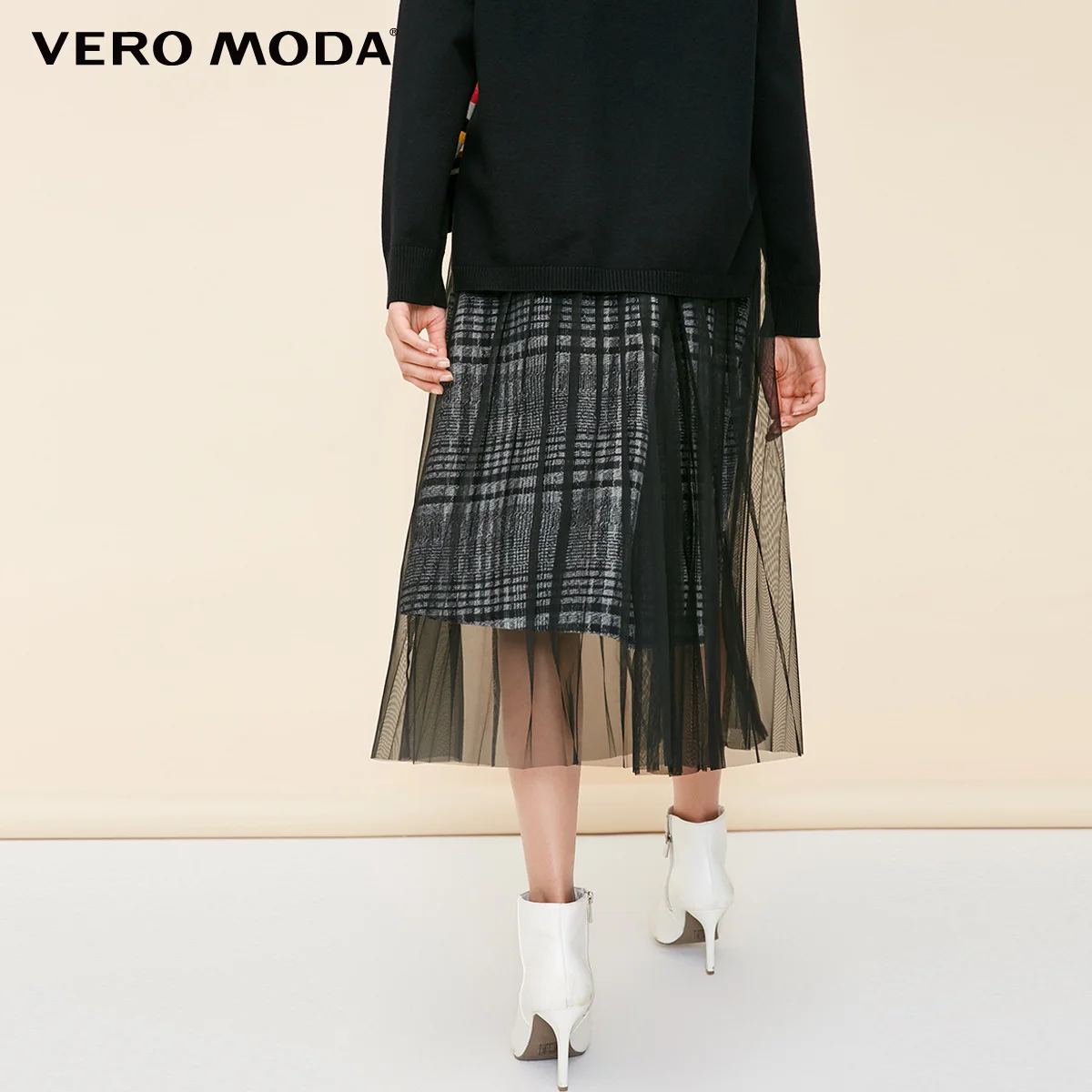Vero Moda милые женские двухслойные юбки в клетку | 318416509|