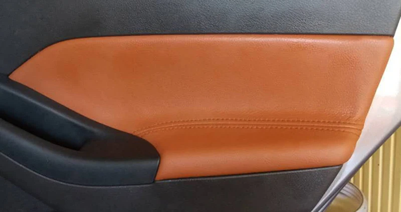 4 шт. микрофибра кожа двери автомобиля панель подлокотника крышка двери подлокотник поверхностного покрытия отделка Аксессуары для Ford Focus MK3 2012