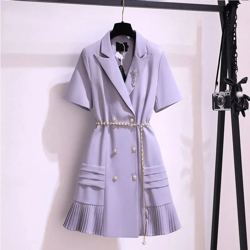 Short Sleeve Blazer Dress Summer 2021 