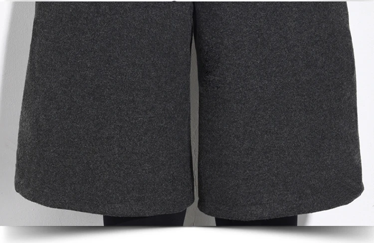 2XL полуширокие шорты для осени и зимы, шерстяные женские шорты с высокой талией, свободные женские шорты размера плюс DC47