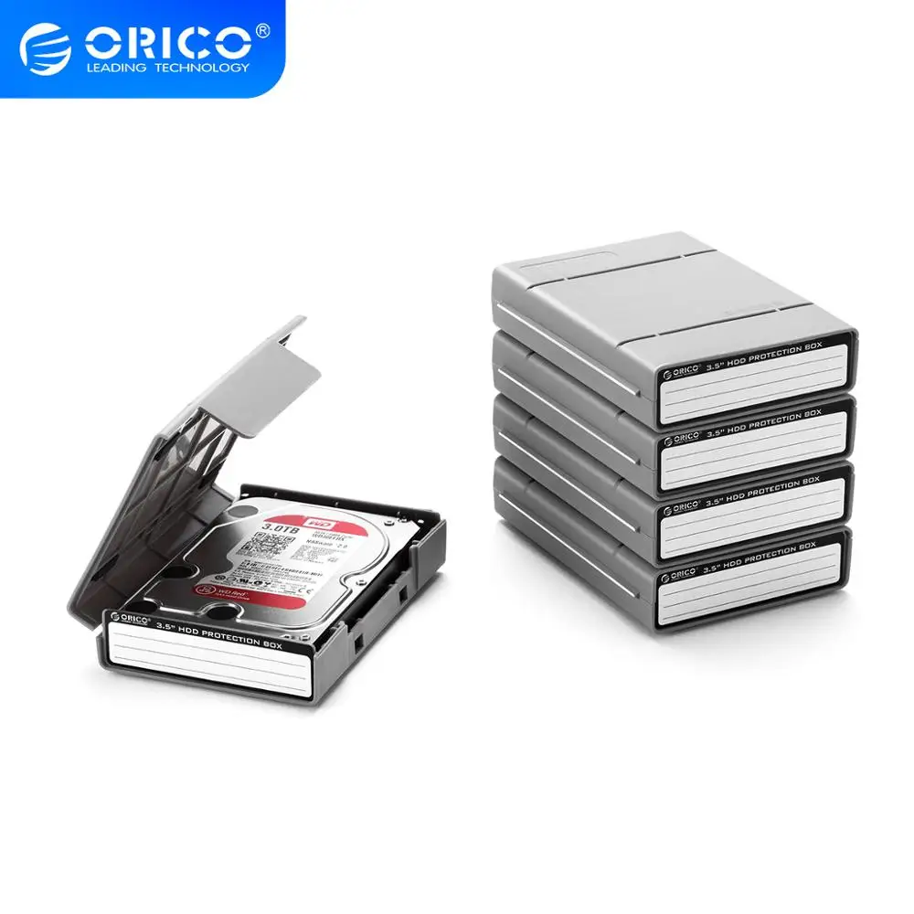 Защитная коробка ORICO 5 Bay 3 дюйма/чехол для хранения жесткого диска (HDD) или SDD с
