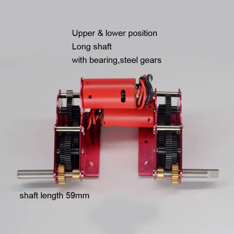 

1 Set Gearbox With Motors Bearing Steel Gears Spare Parts for 1/16 Remote Control Heng Long Tank Model
