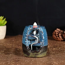 Мини курильница для благовоний горелка Керамическая Ретро водопад курильница 10 благовоний конус Чайный домик украшения для офиса дома ремесла