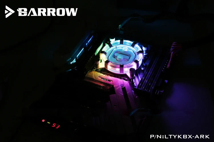 Bloco de Água da Cpu do Carrinho de Mão para Amd Intel Soquete Lga115x 1200 1700 X99 X299 5v Argb 3pin Mobo Aura Sync Edição Limitada Ventiladores e resfriadores - Imagem 4