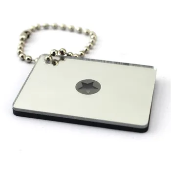 

EDC multifunctional portable tool. Outdoor signal reflector, wildfire magnifier, survivor keychain pendant. Survival mirror