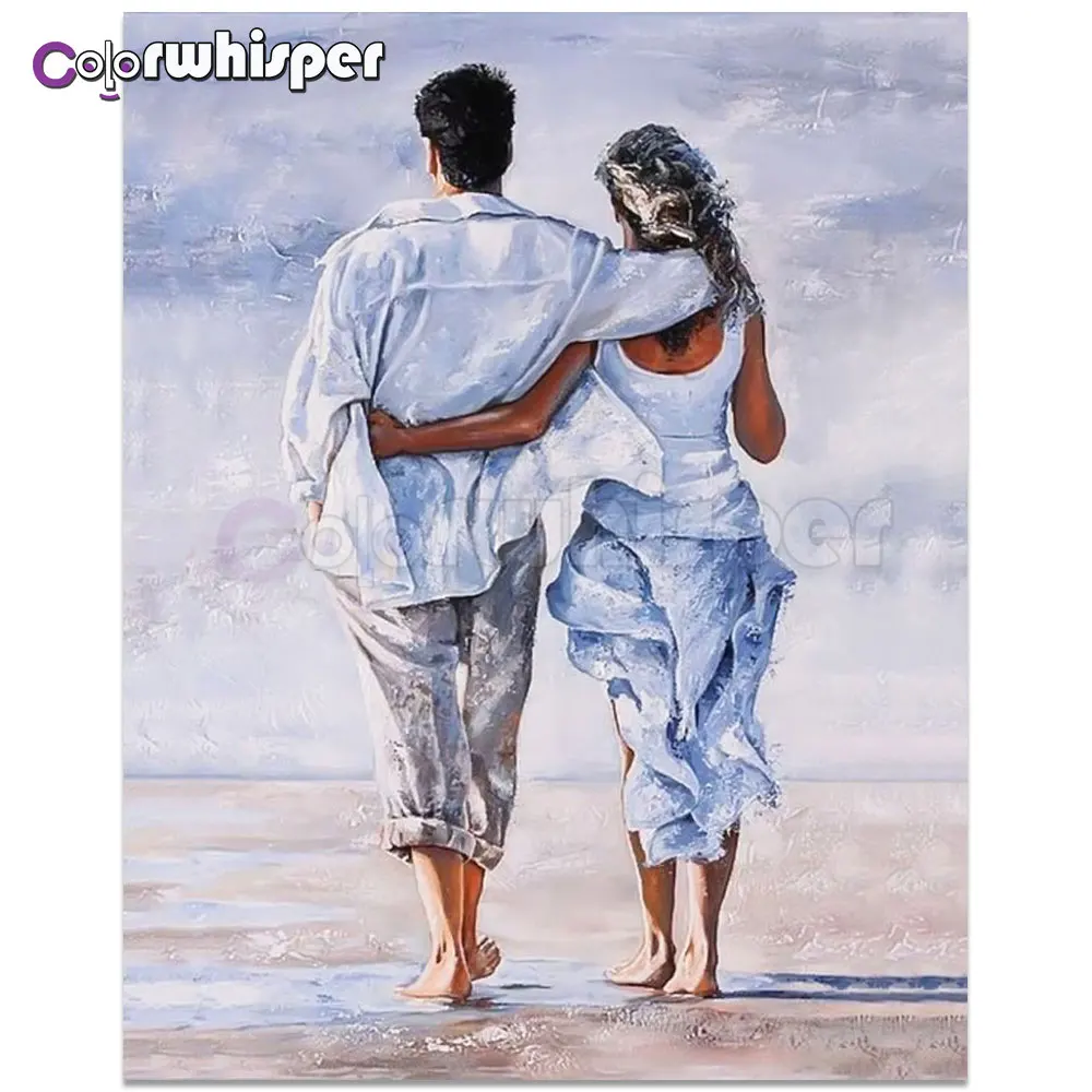 

Diamond Painting 5D Full Square/Round Seaside Couple Lover Daimond Mosaic Rhinestone Embroidery Cross Stitch Crystal Deocr D306
