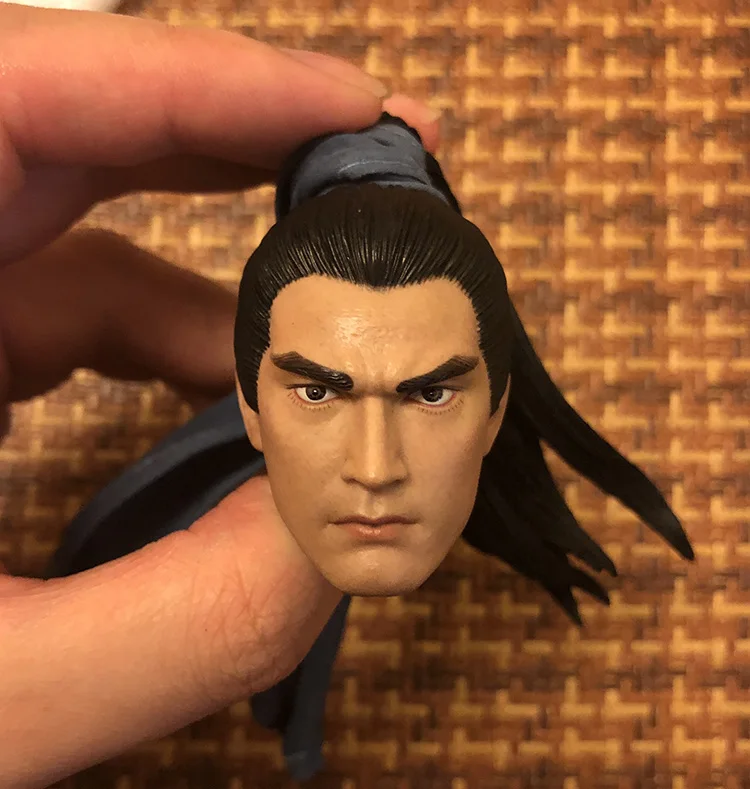 Details about   1/6 Zhao Yun Head Three Kingdoms General Soldier Head Carved Angry Face Head 