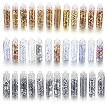 

12 Bottles Resin Filler Star Glitter Flakes Sequins Epoxy Resin Fillings for DIY Jewelry Resin Mold Crafts Nail Art Decoration