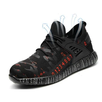 

Work Steel Toe Shoes Safety Shoes for Men Industrial & Construction Shoe Steel Toe Shoes Lightweight Breathable Toe Sneakers