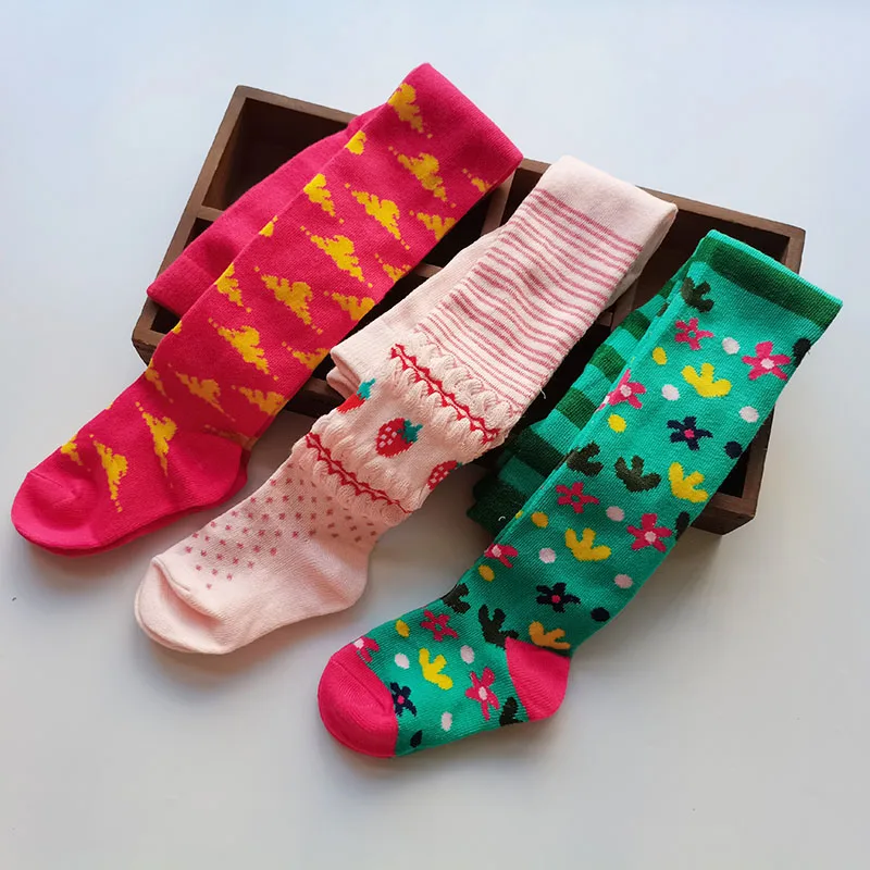 3PCS Girls Striped Tights Kids Stockings Spring Autumn Christmas Baby Girl Floral Clothes Plaid Tights For Girls Kids Pantyhose