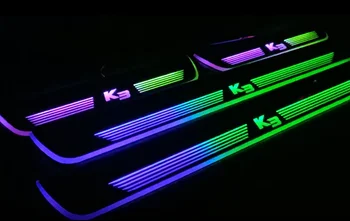 

eOsuns led moving door scuff for Kia k3 cerato dynamic door sill plate flat lining overlay Flowing/still light