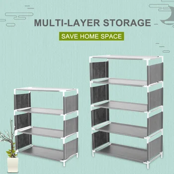 

Convenient Shoe Rack DIY Shoes Hanger Multi-Storey Creative Home Organization Shoe Shelf Shoe Cabinet Slipper Closet Storage