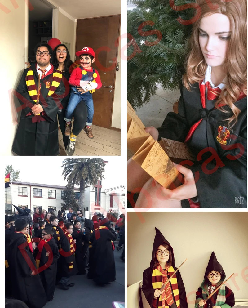 Ravenclaw Хатч патч Слизерин халат шарф Косплей Костюм Гриффиндор ожерелье Поттер костюм на Хэллоуин Гермиона школьная форма