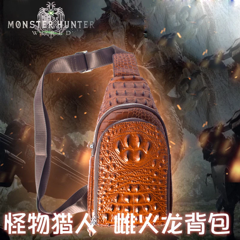 Hot Anime Game Monster Hunter Wereld Rathian Cosplay Schoudertas Dagelijkse Pocket Taille Tas Handtassen Student Riem Borst Zak mannen Hot Anime Game Monster Hunter Wereld Rathian Cosplay Schoudertas Dagelijkse Pocket Taille Tas Handtassen Student Riem Borst Zak mannen