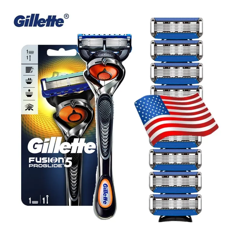Мужская Ручная бритва Gillette Fusion Proglide бритвенный станок для бритья 5 слоев кассет
