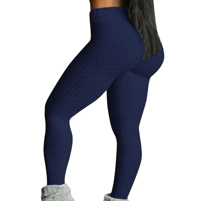 10 цветов, женские популярные штаны для йоги, белые спортивные леггинсы, колготки Пуш-ап, для тренажерного зала, для упражнений, с высокой талией, для фитнеса, бега, спортивные штаны - Цвет: navy pants
