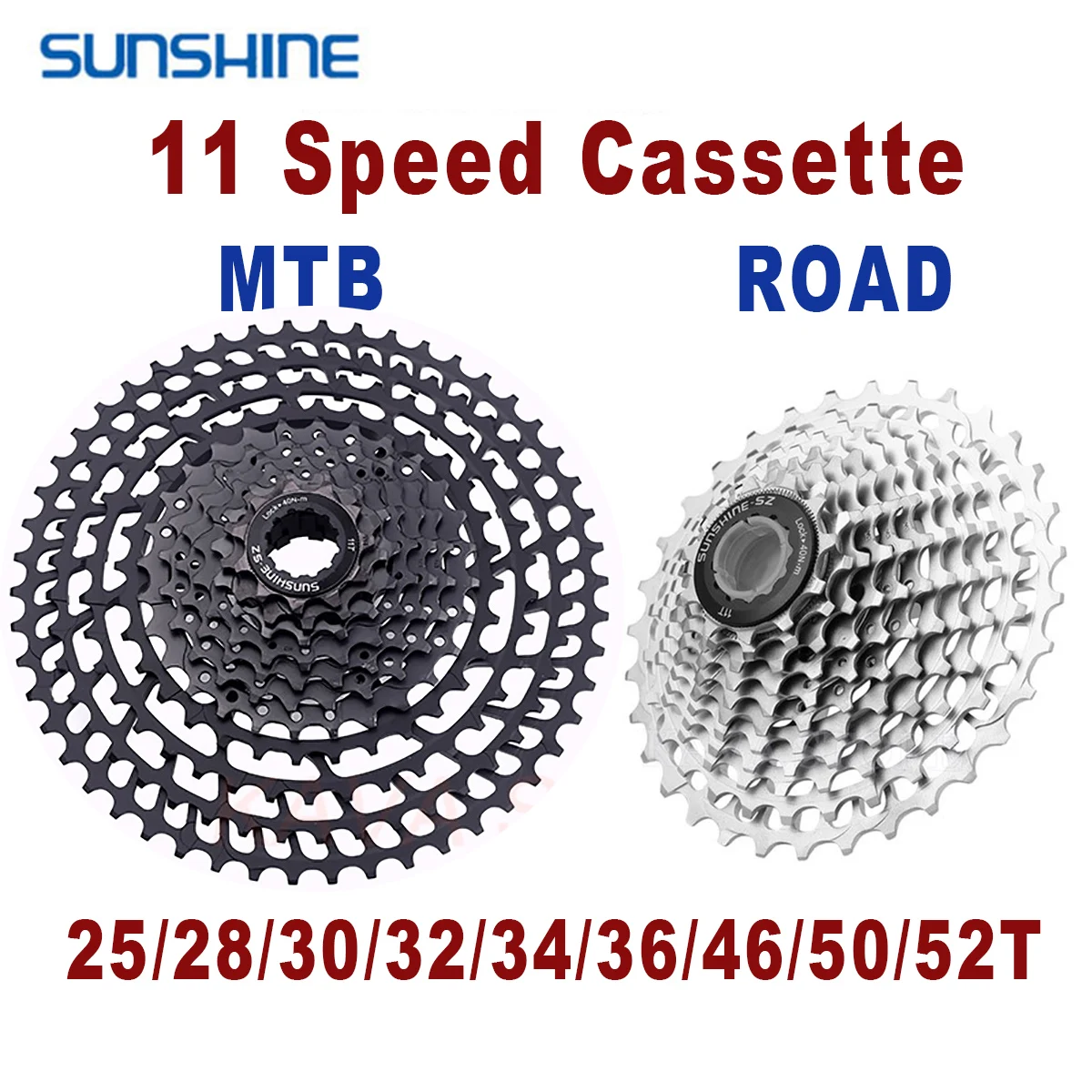 SUNSHINE 11 Speed Cassette 11V K7 Road Bike Flywheel 11S MTB Mountain Bicycle Ultralight Sprocket - Цена: 2 091,35 - 9 594,98 руб.