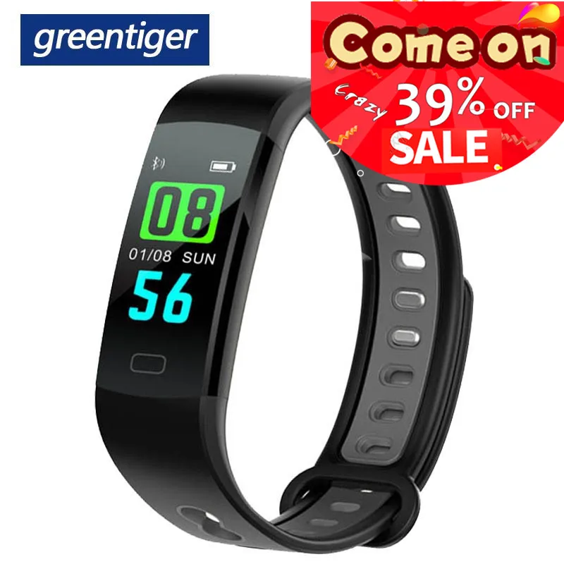 Новый умный Браслет Greentiger Y5 Pro с цветным экраном пульсометром фитнес трекером