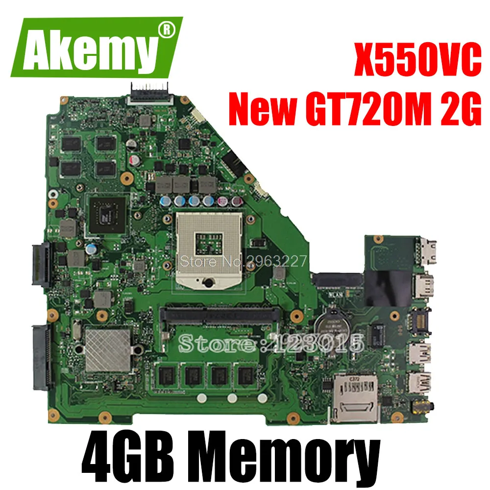 Материнская плата X550VC для For Asus 8 чипов 4 Гб DDR3 REV3.0 PN:60NB00S0 MBB100 материнская полностью