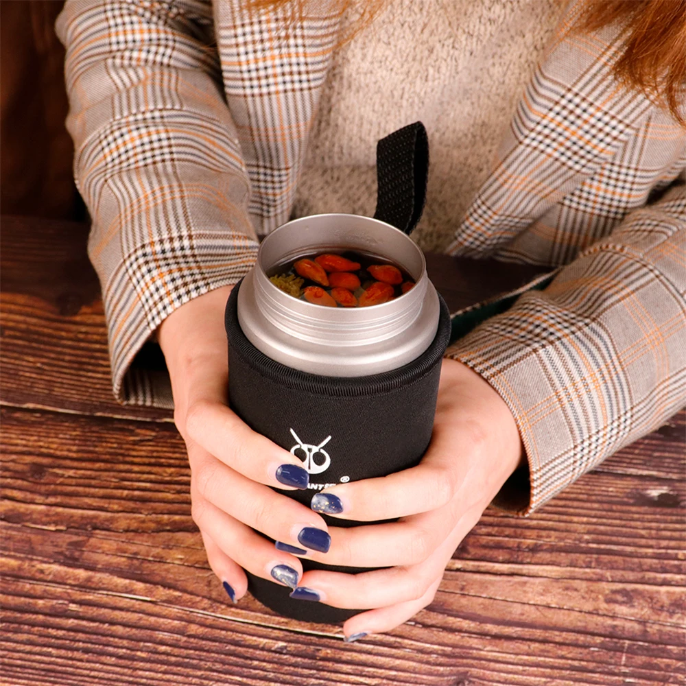 Portable Titanium Water Bottle Wide Mouth Leakproof Outdoor Camping Hiking Cycling Tea Coffee Cup Kettle Drinkware 400ml 600ml