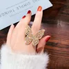 FYUAN luxe cristal anneaux pour femmes 2022 ouvert réglable brillant papillon anneaux mariages fête bijoux cadeaux ► Photo 2/6