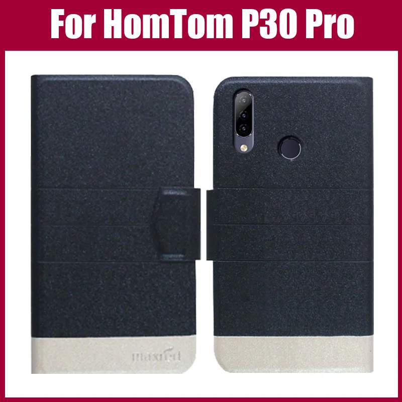 

Hot Sale! HomTom P30 Pro Case 5 Colors Flip Ultra-thin Fashion Colorful Leather Phone Protective Case For HomTom P30 Pro Cover
