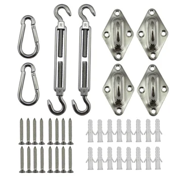 

5mm Stainless Steel Sun Sail Shade Sail Canopy Fixing Fittings Accessory Kit Mounting Screws Safety Hardware Accessory