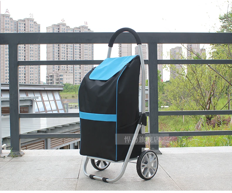  Shopping Cart Shopping Cart Small Pulling Cart Folding Trailer Trolley Portable Stroller Hand Pulli